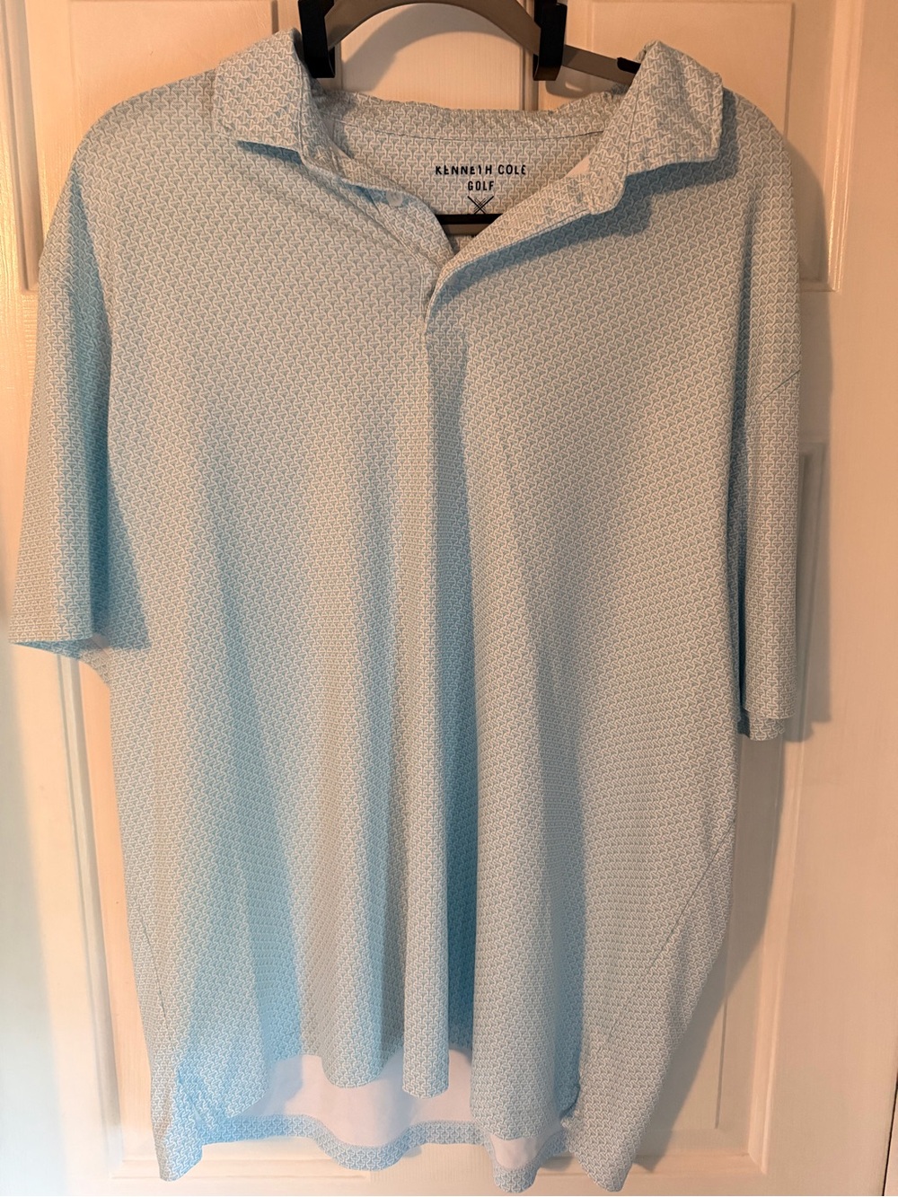 Kenneth Cole Pale Blue Short-Sleeve Golf Polo